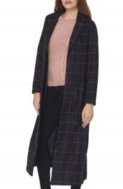 Dorothy Perkins Check Maxi Coat at Nordstrom