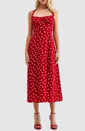 Dot Halter Midi Dress at Nordstrom