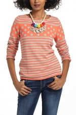 Dot and stripe sweater from Anthropologie at Anthropologie