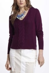 Dotted and Cabled sweater at Anthropologie