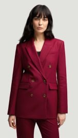 Double-Breasted Blazer in Seasonless Wool Burgundy curated on LTK at Argent