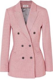 Double-Breasted Houndstooth Blazer by Cefinn at Net A Porter