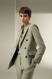 Double Breasted Lapel Blazer at LilySilk