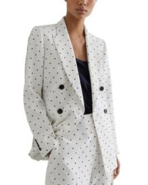 Double Breasted Polka Dot Suit Jacket at Bloomingdales