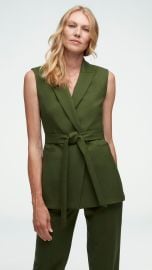 Double-Breasted Vest in Seasonless Wool Women39s Vests Argent at Argent