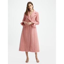 Double-Breasted Wool Coat Jackets Coats Oscar de la Renta Pink Oscar de la Renta at Oscar de la Renta