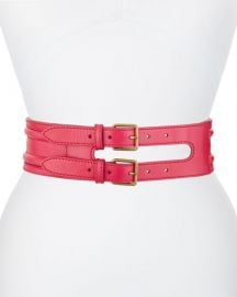 Double-Buckle Leather Belt by Alexander McQueen at Neiman Marcus