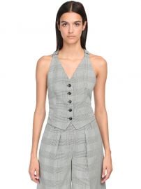 Double Crepe Prince of Wales Vest by Max Mara at Luisaviaroma