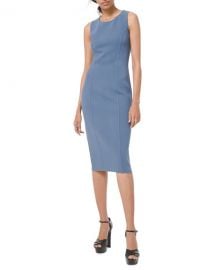 Double-Face Shaped Scoop-Neck Sheath Dress by Michael Kors at Neiman Marcus