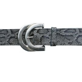 Double Half-Circle - Grey Snake Kim White BagsBelts at Kim White