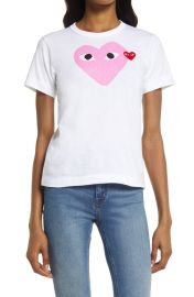 Double-Heart T-shirt by Comme Des Garcons Play at Nordstrom