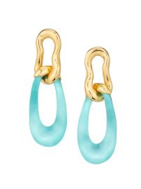 Double-Link 14K Goldplated Lucite Earrings at Saks Fifth Avenue