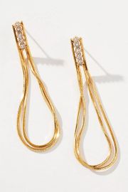 Double Looped Crystal Drop Earrings at Anthropologie