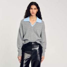 Double-Neck Sweater black gray For Women Paris at Sandro