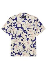 Double Rainbouu Short Sleeve Hawaiian Shirt In Cloud Control at Revolve