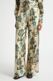 Double Waistband Silk Satin Pajama Pants at Nordstrom