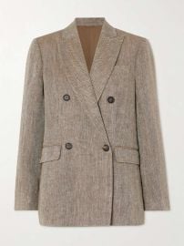 Double breasted Herringbone Blazer at Net a Porter