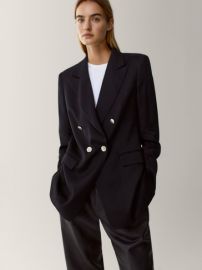 Double breasted blazer at Massimo Dutti