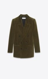 Double-breasted corduroy jacket  Saint Laurent United States  YSLcom at Saint Lauent