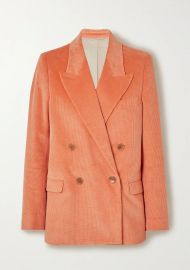 Double-breasted cotton-blend corduroy blazer at Net A Porter