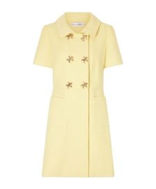 Double-breasted cotton-blend tweed mini dress at Senser