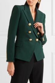 Double-breasted crepe blazer at Net A Porter