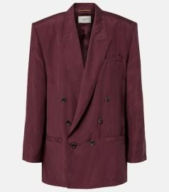 Double-breasted silk blazer at Mytheresa
