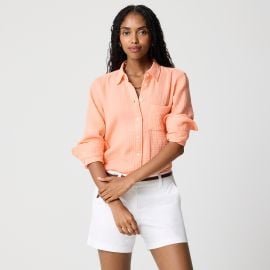 Double-gauze button-up shirt at J. Crew