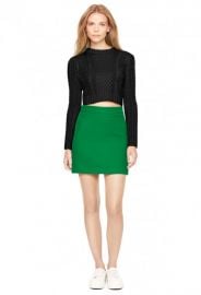 Doubleface Wool Modern Mini Skirt by Milly at Milly