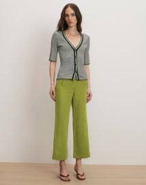 Dova Wide-Leg Linen Pant at Veronica Beard