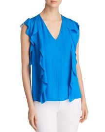 Dovie Ruffled Silk Top at Bloomingdales