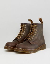 Dr Martens 1460 8-eye boots in brown at ASOS