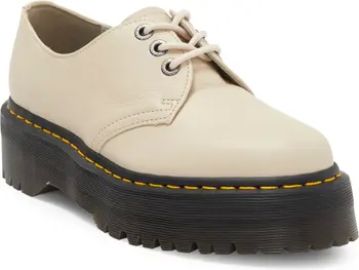 Dr Martens 1461 Quad Platform Derby in Parchment Beige at Nordstrom Rack