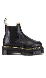 Dr Martens 2976 Quad Faux Fur Lined Boot in Black  Natural at Revolve