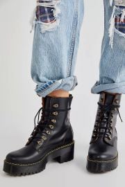 Dr Martens Leona Platform Ankle Boots at Free People