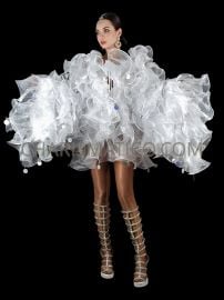 Drag Queen Jumbo Sequin Organza Jacket at Charistmatico