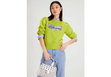 Dragonfly Embellished Sweater Kate Spade New York at Kate Spade