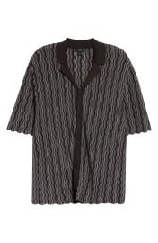 Drake Button-Up Knit Stripe Shirt at Nordstrom