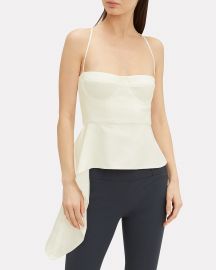 Drape Accent Bustier Suiting Top by Michelle Mason at Intermix