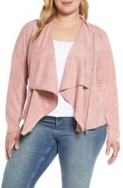 Drape Front Faux Suede Jacket by Blank NYC at Nordstrom