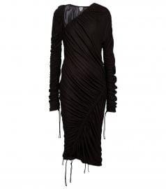 Draped Asymmetric Midi Dress by Bottega Veneta at Mytheresa