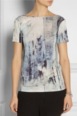 Draped Back Printed Top at Net A Porter