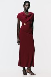 Draped Dress With Hardware at Zara