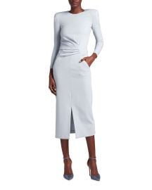 Draped Front-Slit Jersey Knit Dress by Giorgio Armani at Neiman Marcus