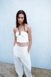 Draped Halter Top at Zara