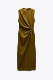 Draped Midi Dress at Zara