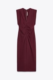 Draped Midi Dress Zw Collection at Zara