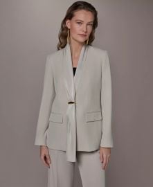 Draped Necktie Fitted Blazer at Macys