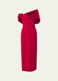 Draped Off-The-Shoulder Midi Dress at Bergdorf Goodman