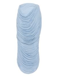 Draped Ruched Jersey Midi Skirt at Farfetch